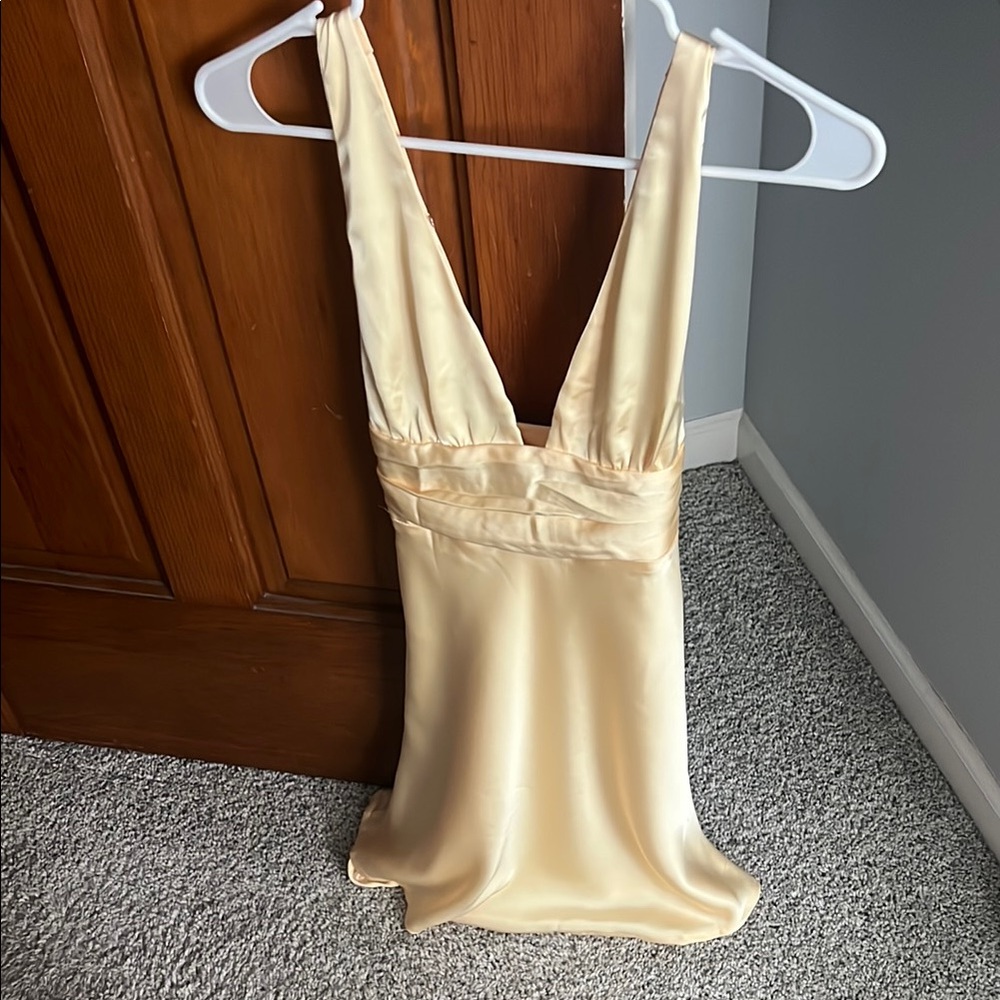 Elegant Satin Champagne Dress